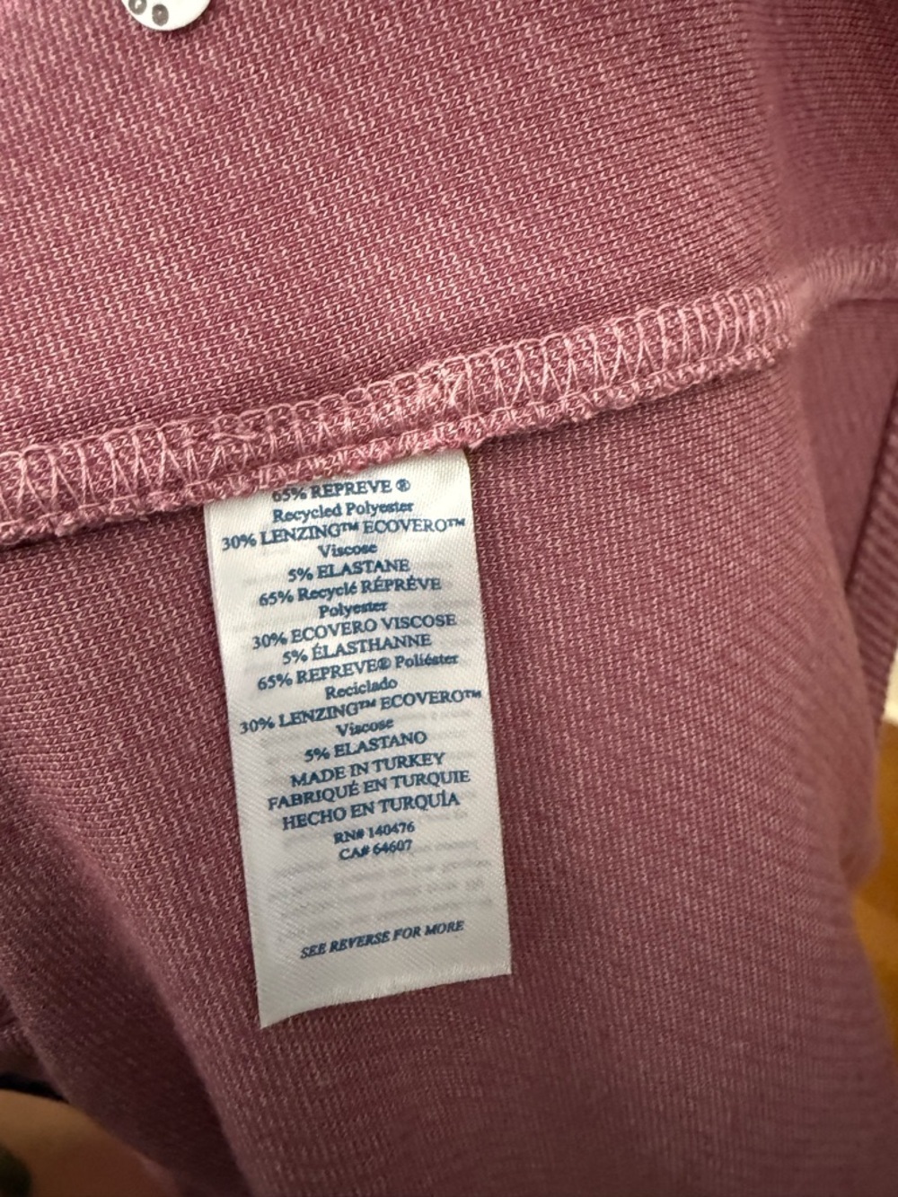 Faherty Legend Button-Up Sweater Dress in Rose Twill NWOT - Picture 4 of 5